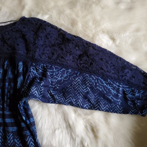 Free People Sun Daze Indigo Minidress Size S/M NWT - Picture 10 of 16